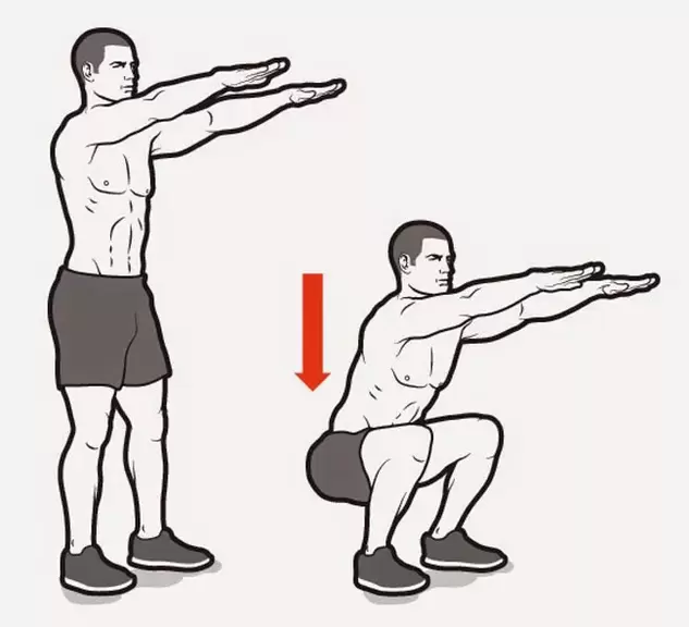 Special squats to stimulate the perineum muscles