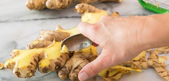 Ginger root cleaning